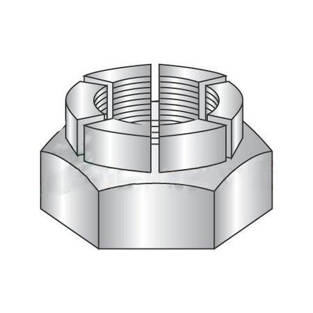 NEWPORT FASTENERS Flexible Top Lock Nut, 3/8"-16, 18-8 Stainless Steel, Not Graded, 125 PK 187348